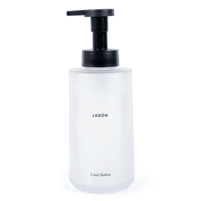 Dispensador de Jabón Espuma Vidrio / Casa Nativa Dispensador opaco de Jabón Espuma Vidrio / Casa Na1