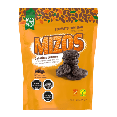 Galletas de arroz chocolate naranja 150g / MIZOS1