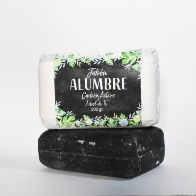 HBM/ Jabón de alumbre Variedades  Alumbre con Carbón Activado y Árbol de Té1