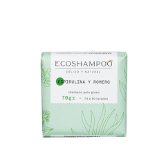 Ecoshampoo   variedades Pelo Graso/Espirulina y Romero