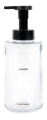 Dispensador de Jabón Espuma Vidrio / Casa Nativa Dispensador transparentede Jabón Espuma Vidrio / C