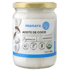 aceite de coco 500ml sin olor sin sabor / manare