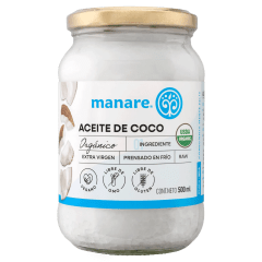 Aceite de coco orgánico 500ml /MANARE