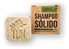 Weltun/ Shampoo Solido 60gr. Variedades  Té verde & Lenongrass (cabello graso)