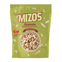 granola almendra y coco 250gr Mizos