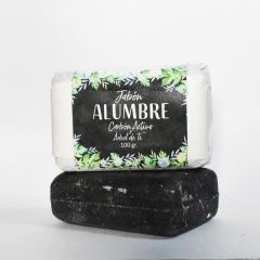 HBM/ Jabón de alumbre Variedades  Alumbre con Carbón Activado y Árbol de Té