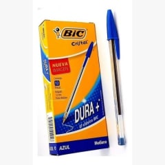 Caja 12u Boligrafos P/Media Azul Bic