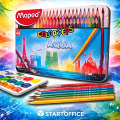 Caja 48 Lapices Colores Aqua Maped 0