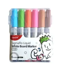 Marcador Pizarra 6 Col Sigmaflo 220 Monami