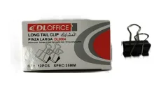 Apretador Negro 12un 25mm DL Office