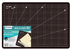 Base Corte Negra 45x30cm Cuadriculada A3 Hand