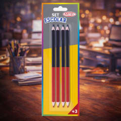 Lapices Bicolor Azul+Rojo 4un. Artel