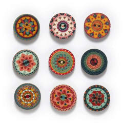 Set Botones Diseños Mandalas Arte Top