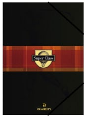 Carpeta Dura C/Elast Super Class Black Rhein