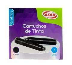 Repuesto Pluma Fuente Negro 6u Adix