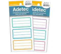 Etiquetas Adhesivas P/Cuaderno 35x70 Lineada Adetec