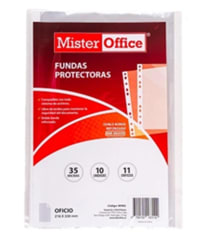 Set Fundas T/Oficio Rivette Blanco 10un Mister Office