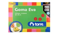 Estuche Goma Eva 6 colores 20x30 Torre