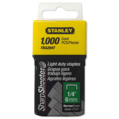 Grapas 1/4pulg 1000u Stanley