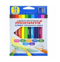 Lapiz Color Jumbo 12col+sacapunta Monami