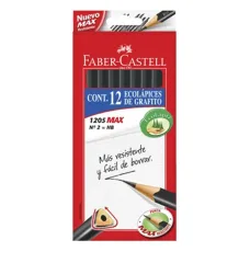 Lapices Grafito HB2 Red Faber Castell D/12
