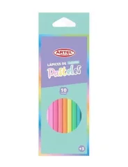 Lapices 10 Colores Pastel Artel