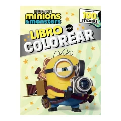 Libro Colorear C/100 Sticker Minions Vertice