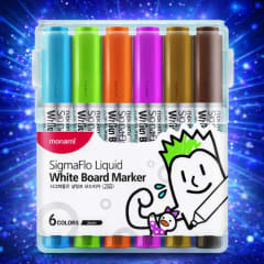 Marcador Pizarra 6 Col Sigmaflo 220 Monami