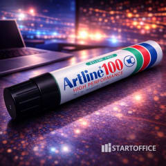 Marcador Perm. 100 Negro Pta.Bis. Arline