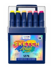 Marcador Artistico Sketch Premium D/Punta 24col Mooving