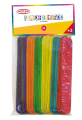 Palos de helados grande 25 pcs color