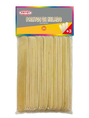 Palos de helados grande 25 pcs natural