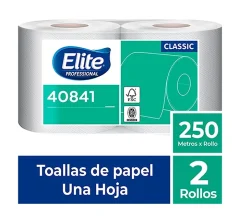 Papel Toalla Jumbo 250m x 2 rollos 40734 Elite