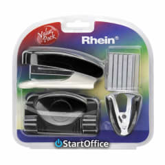 Set Perforadora+Corchetera+Corchetes+Sacacorchetes Rhein