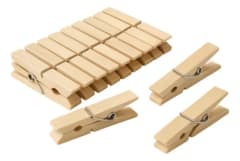 Perros de Ropa Madera Natural 20u Importado