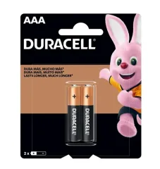 Pilas Alcalina 2 x AAA Chica Duracell
