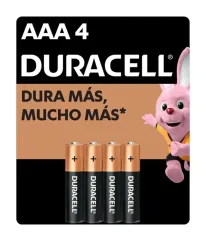 Pilas Alcalina 4 x AAA Chica Duracell