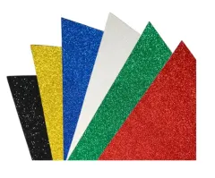 Pliego Goma Eva C/Glitter 40x60cm Roja Importada