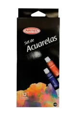 Set Acuarela 12 Colores 12ml Artel