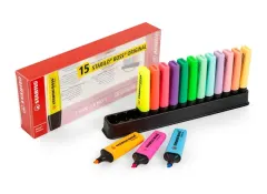 Destacador set de 15 Boss Stabilo 7015-01