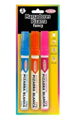 Bl 3 Plumones Pizarra D/Colores Artel