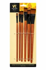 Set 6 Pinceles Prof Natural Oleo-Acril-Acua WY Importado