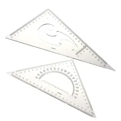 Set 2 Escuadras 22cm y 15cm 45° Importada