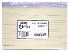 Set Fichas Bibliograficas 25u 5 x 8 Start Office