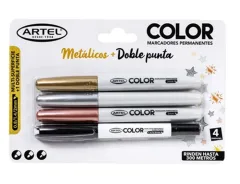 Set Marcador Perm 3 Metalicos + 1 D/Punta Artel