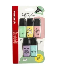 Set Destacador Mini Pastel Stabilo (5)
