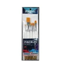 Set 10 Pinceles Mango Blanco Guayaquil