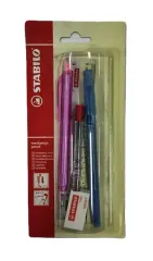 Set Portaminas + Rptos + Goma + Boligrafo Stabilo