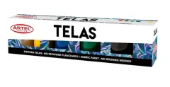 Tempera Telas 15ml 6 colores Artel