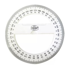 Transportador Plastico 10cm 360grados Hand